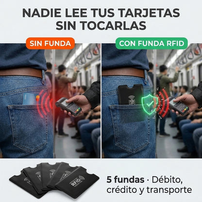 Fundas Antirrobo RFID para Tarjetas (5 piezas)
